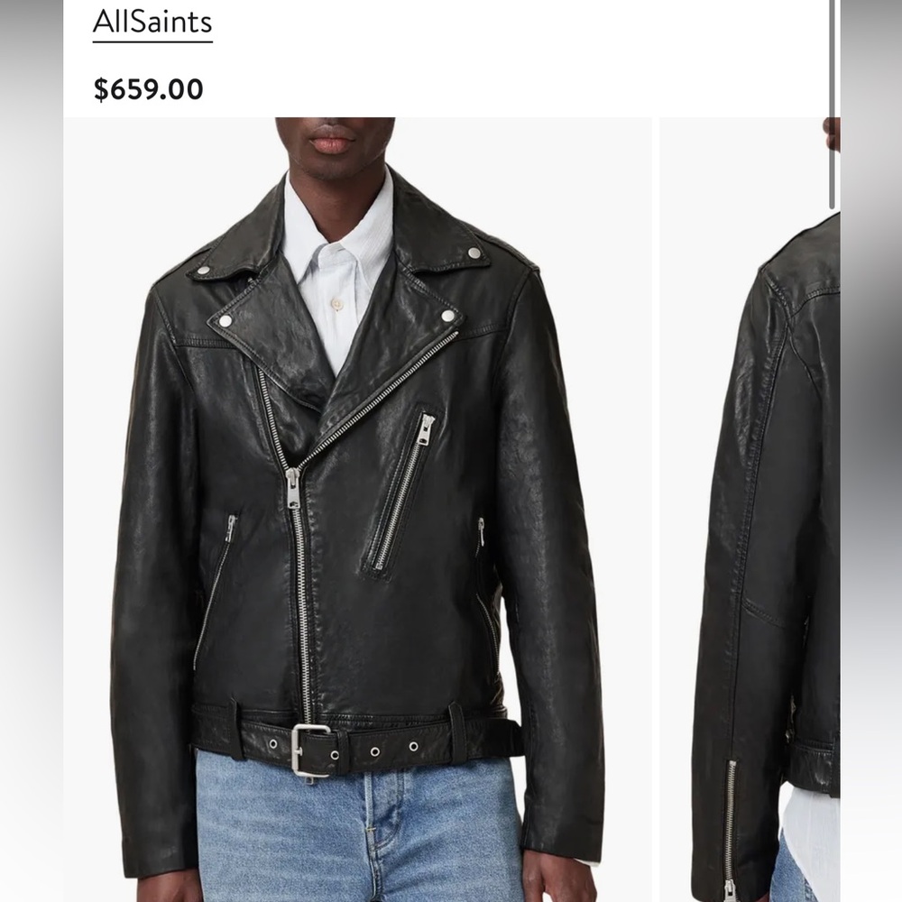 All Saints Black Leather Jacket